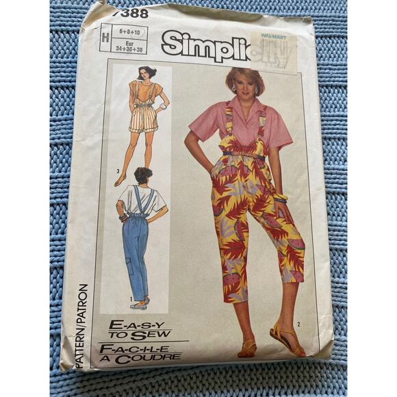Simplicity 7388 Overall pattern 1980s - Picture 1 of 5